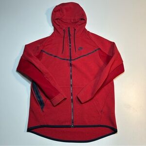 Nike Men's Sportswear Tech Fleece Windrunner Full-Zip Hoodie Gym Red/Black